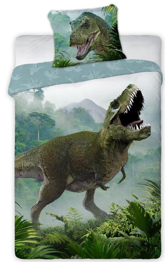 Se T-Rex Dinosaur Sengetøj 140x200 cm model 2 - 100 procent bomuld ✔ Kæmpe udvalg i Mmaction ✔ Hurtig levering: 1 - 2 Hverdage samt billig fragt - Varenummer: MMA-2220057 og barcode / Ean: &