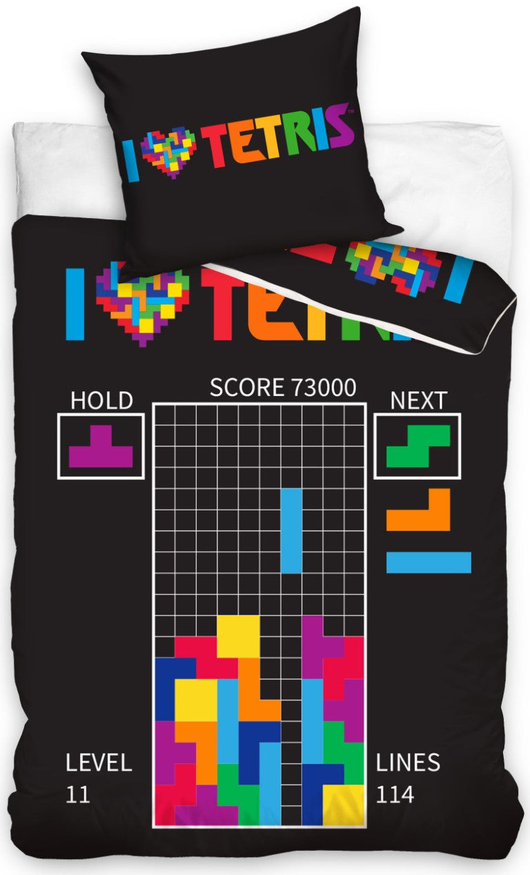 Se Tetris Gamer Sengetøj - 100 procent bomuld ✔ Kæmpe udvalg i  mmaction ✔ Hurtig levering: 1 - 2 Hverdage samt billig fragt - Varenummer: MMA-20401147 og barcode / Ean: &