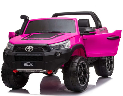 Se Toyota Hilux 24v ELBil m/2x24V 240W motor + Lædersæde + Gummihjul, Pink ❤ Kæmpe udvalg i Megaleg ❤ Hurtig levering: 1 - 2 Hverdage samt billig fragt - Varenummer: MMA-28117 og barcode / Ean: '5712548281173 på lager - Udsalg på Elbiler til Børn 24V Spar op til 66% - Over 454 kendte mærker på udsalg