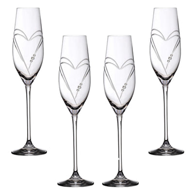 Se Matrivo Two Hearts Champagneglas med Swarovski krystaller - 4 stk. ❤ Stort online udvalg i Matrivo ❤ Hurtig levering: 1 - 2 Hverdage samt billig fragt ❤ Varenummer: MAT-10475 og barcode / Ean: 0745114221872 på lager - Udsalg på Vinglas - Over 857 kendte brands på udsalg