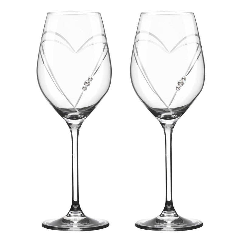 Se Matrivo Two Hearts Hvidvinsglas med Swarovski krystaller - 2 stk. ❤ Stort online udvalg i Matrivo ❤ Hurtig levering: 1 - 2 Hverdage samt billig fragt ❤ Varenummer: MAT-10312 og barcode / Ean: 0745114488503 på lager - Udsalg på Vinglas - Over 857 kendte brands på udsalg