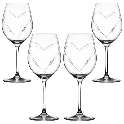 Se Matrivo Two Hearts Rødvinsglas med Swarovski krystaller - 4 stk. ❤ Stort online udvalg i Matrivo ❤ Hurtig levering: 1 - 2 Hverdage samt billig fragt ❤ Varenummer: MAT-10479 og barcode / Ean: 0745114488510 på lager - Udsalg på Vinglas - Over 857 kendte brands på udsalg