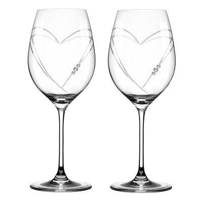 Se Matrivo Two Hearts Rødvinsglas med Swarovski krystaller - 2 stk. ❤ Stort online udvalg i Matrivo ❤ Hurtig levering: 1 - 2 Hverdage samt billig fragt ❤ Varenummer: MAT-10313 og barcode / Ean: 0745114488510 på lager - Udsalg på Vinglas - Over 857 kendte brands på udsalg