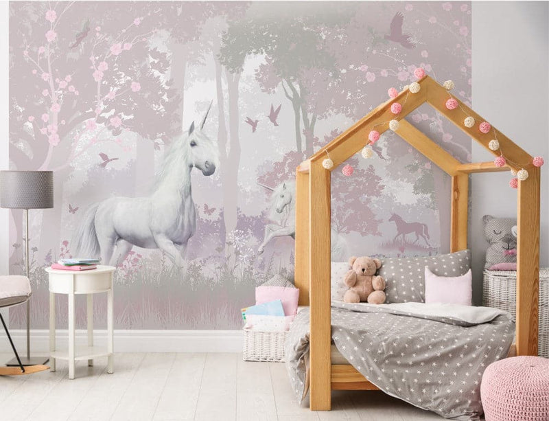 Se Unicorn Forest / Enhjørningsskov tapet 243 x 305 cm ✔ Kæmpe udvalg i  Walltastic ✔ Hurtig levering: 1 - 2 Hverdage samt billig fragt - Varenummer: MMA-198469316 og barcode / Ean: &