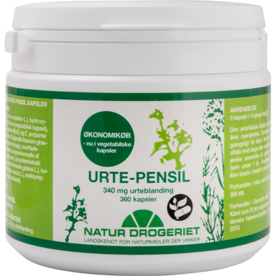 Stort online udvalg i Natur Drogeriet Urte-pensil 340 mg 360 kapsler ❤ Natur Drogeriet ❤ Hurtig levering: 1 - 2 Hverdage og gratis fragt v/køb over 295 kr. GLS til pakkeshop ❤ Varenummer: HG-12530 og barcode / Ean: 5703137083018 på lager - Kæmpe udvalg i Sundhed - Over 454 design brands på udsalg