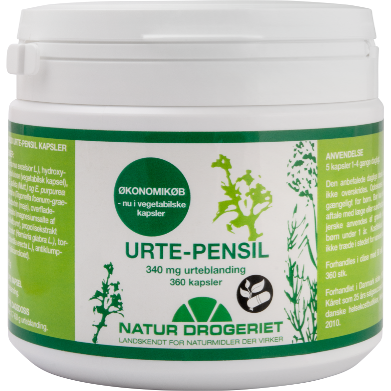 Stort online udvalg i Natur Drogeriet Urte-pensil 340 mg 360 kapsler ❤ Natur Drogeriet ❤ Hurtig levering: 1 - 2 Hverdage og gratis fragt v/køb over 295 kr. GLS til pakkeshop ❤ Varenummer: HG-12530 og barcode / Ean: 5703137083018 på lager - Kæmpe udvalg i Sundhed - Over 454 design brands på udsalg