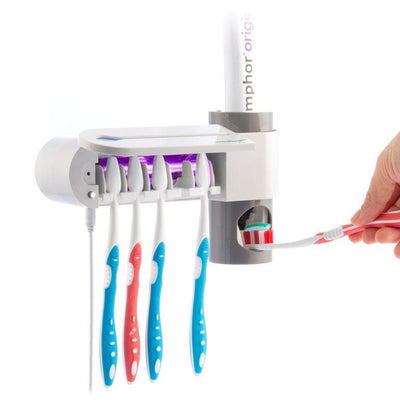 Se UV-steriliseringsapparat til tandbørster med holder og tandpasta beholder ❤ Stort online udvalg i InnovaGoods ❤ Hurtig levering: 1 - 2 Hverdage samt billig fragt - Varenummer: CPD-NG33V0103198 og barcode / Ean: på lager - Udsalg på Bolig og fritid Spar op til 54% - Over 412 kendte brands på udsalg