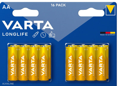 Se Varta Longlife AA-batterier (16-pak) ❤ Stort online udvalg i Varta ❤ Hurtig levering: 1 - 2 Hverdage samt billig fragt ❤ Varenummer: ELG-405853 og barcode / Ean: 4008496592111 på lager - Udsalg på Batterier - Over 350 kendte brands på udsalg