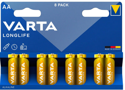 Se Varta Longlife AA-batterier (8-pak) ❤ Stort online udvalg i Varta ❤ Hurtig levering: 1 - 2 Hverdage samt billig fragt ❤ Varenummer: ELG-405863 og barcode / Ean: 4008496554324 på lager - Udsalg på Batterier - Over 350 kendte brands på udsalg