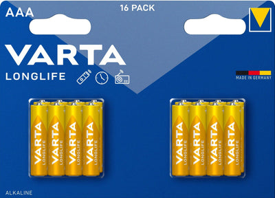 Se Varta Longlife AAA-batterier (16-pak) ❤ Stort online udvalg i Varta ❤ Hurtig levering: 1 - 2 Hverdage samt billig fragt ❤ Varenummer: ELG-405858 og barcode / Ean: 4008496592081 på lager - Udsalg på Batterier - Over 350 kendte brands på udsalg