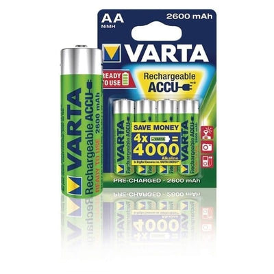 Se Varta Power 2600mAh AA-batterier (4-pak) ❤ Stort online udvalg i Varta ❤ Hurtig levering: 1 - 2 Hverdage samt billig fragt ❤ Varenummer: ELG-57403 og barcode / Ean: 4008496745975 på lager - Udsalg på Batterier - Over 454 kendte mærker på udsalg
