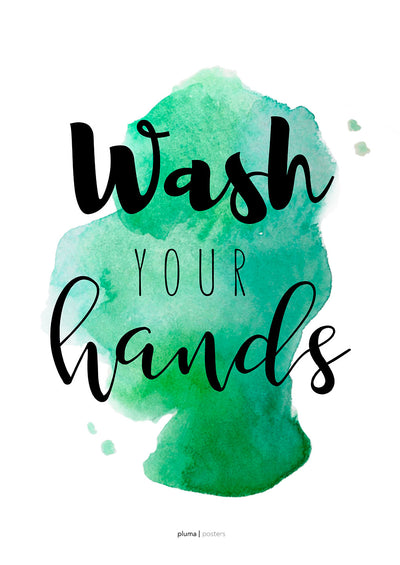 Se Wash your hands - Gr?n af Pluma Posters ❤ Stort online udvalg i Pluma Posters ❤ Hurtig levering: 1 - 2 Hverdage samt billig fragt ❤ Varenummer: ILL-15679 og barcode / Ean: på lager - Udsalg på Illux Art shop - Pluma Posters - Tekst og citater Spar op til 52% - Over 424 kendte brands på udsalg
