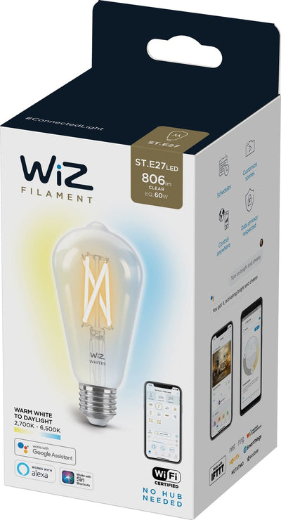 Se Wiz Light LED-pære 7W E27 871869978717200 ❤ Kæmpe udvalg i Wiz ❤ Hurtig levering: 1 - 2 Hverdage samt billig fragt - Varenummer: ELG-196212 og barcode / Ean: '8718699787172 på lager - tilbud på Lamper & belysning Spar op til 61% - Over 424 design brands på tilbud