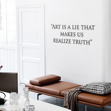 Se Art Is A Lie wallsticker af Alan Smithee, 80x28 cm ❤ Stort online udvalg i Alan Smithee ❤ Hurtig levering: 1 - 2 Hverdage samt billig fragt ❤ Varenummer: ILL-11873 og barcode / Ean: på lager - Udsalg på Wallsticker shop - Citater Spar op til 64% - Over 434 design brands på udsalg